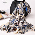 New arrival design twill silk scarf fashion lady 100% polyester scarf digital print shawl scarf